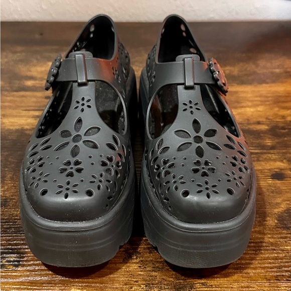 NWOT MELISSA Kick Off Lace Cut Work EVA Flower Mary Jane Platform Jelly Cut Out - Picture 3 of 9
